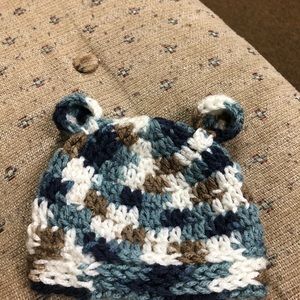 JD Creations handmade one of a kind baby hat.